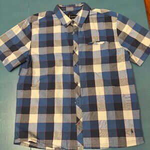 Smart Wool Short Sleeve Button Down w/Reflective Thread